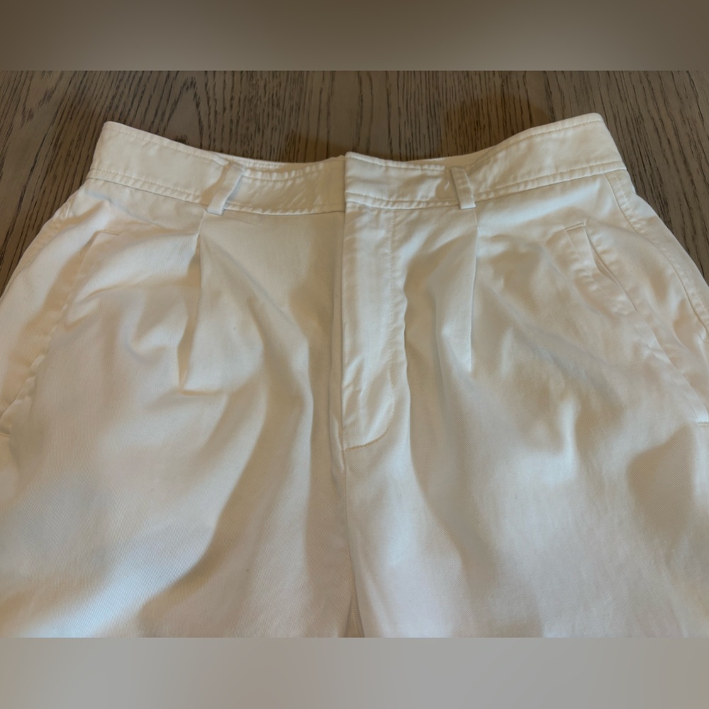 Everlane The Draper White Pleated Pant In Buttersmooth Size 10S - Picture 7 of 16